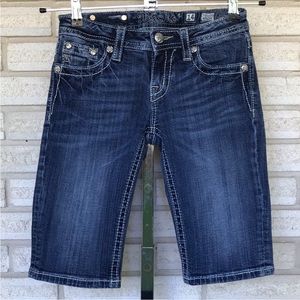 Miss Me Girls Bermuda Denim Jeans Shorts Size 14